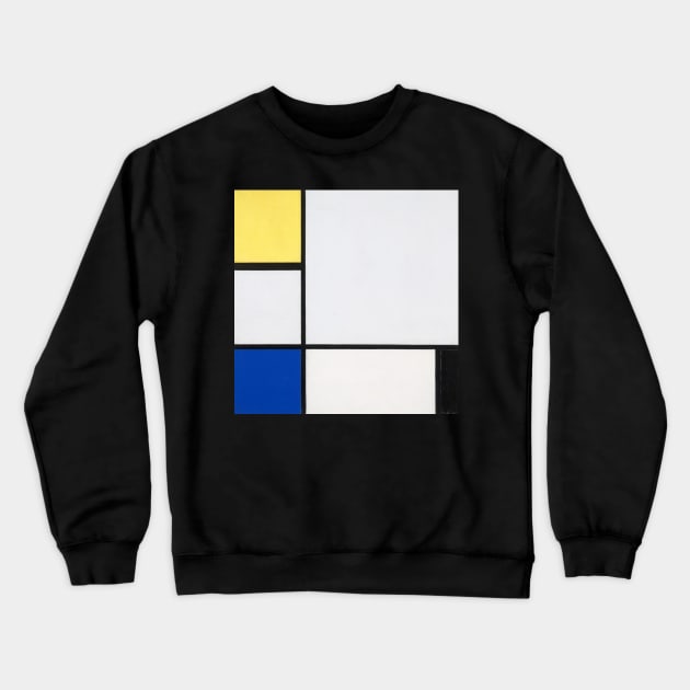 Composition with Yellow, Blue, Black and Light Blue by Mondrian Crewneck Sweatshirt by MurellosArt